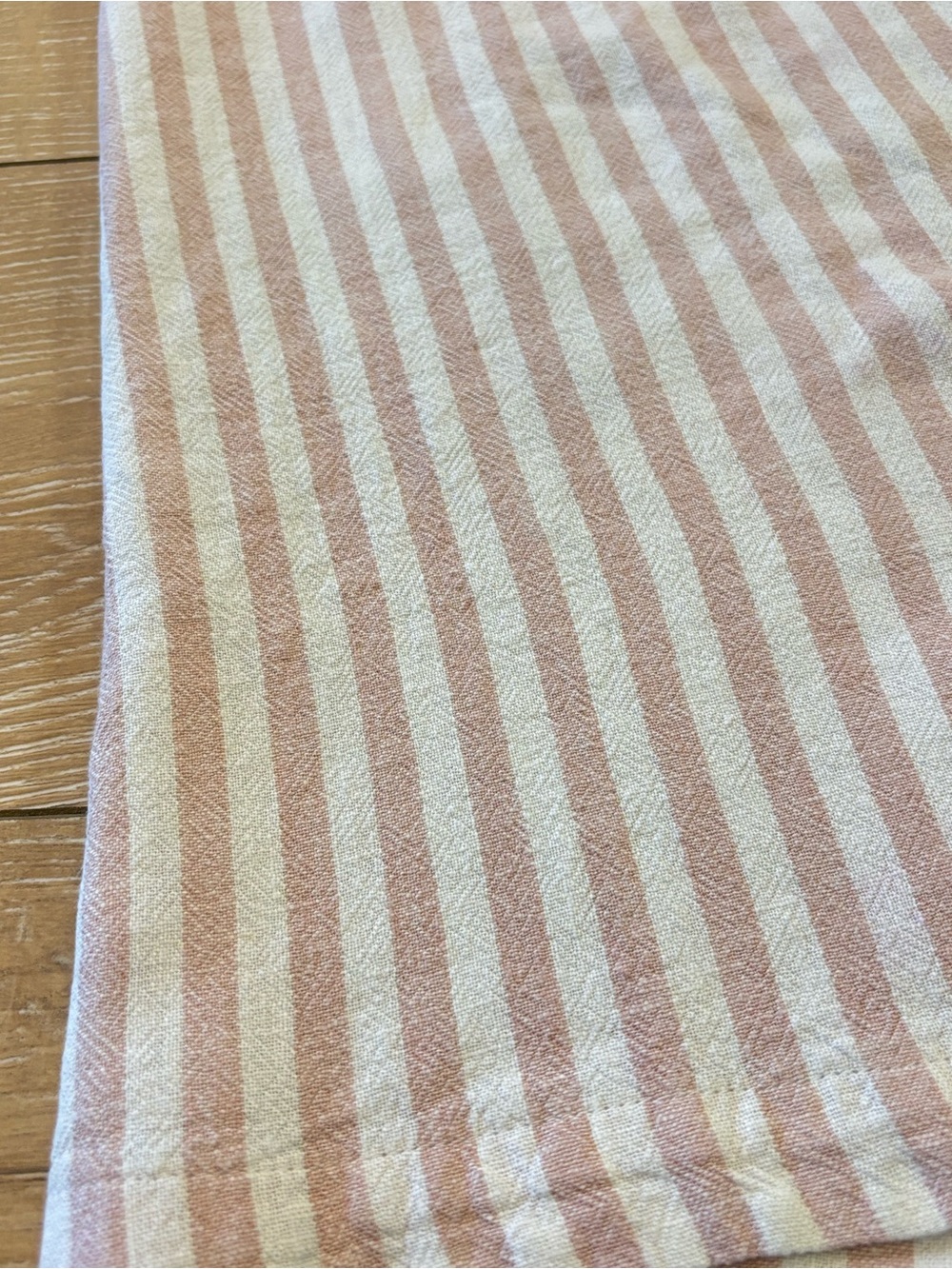A New Day Pink White Striped Linen Blend Midi Skirt Women’s Large A-Line - Picture 6 of 9
